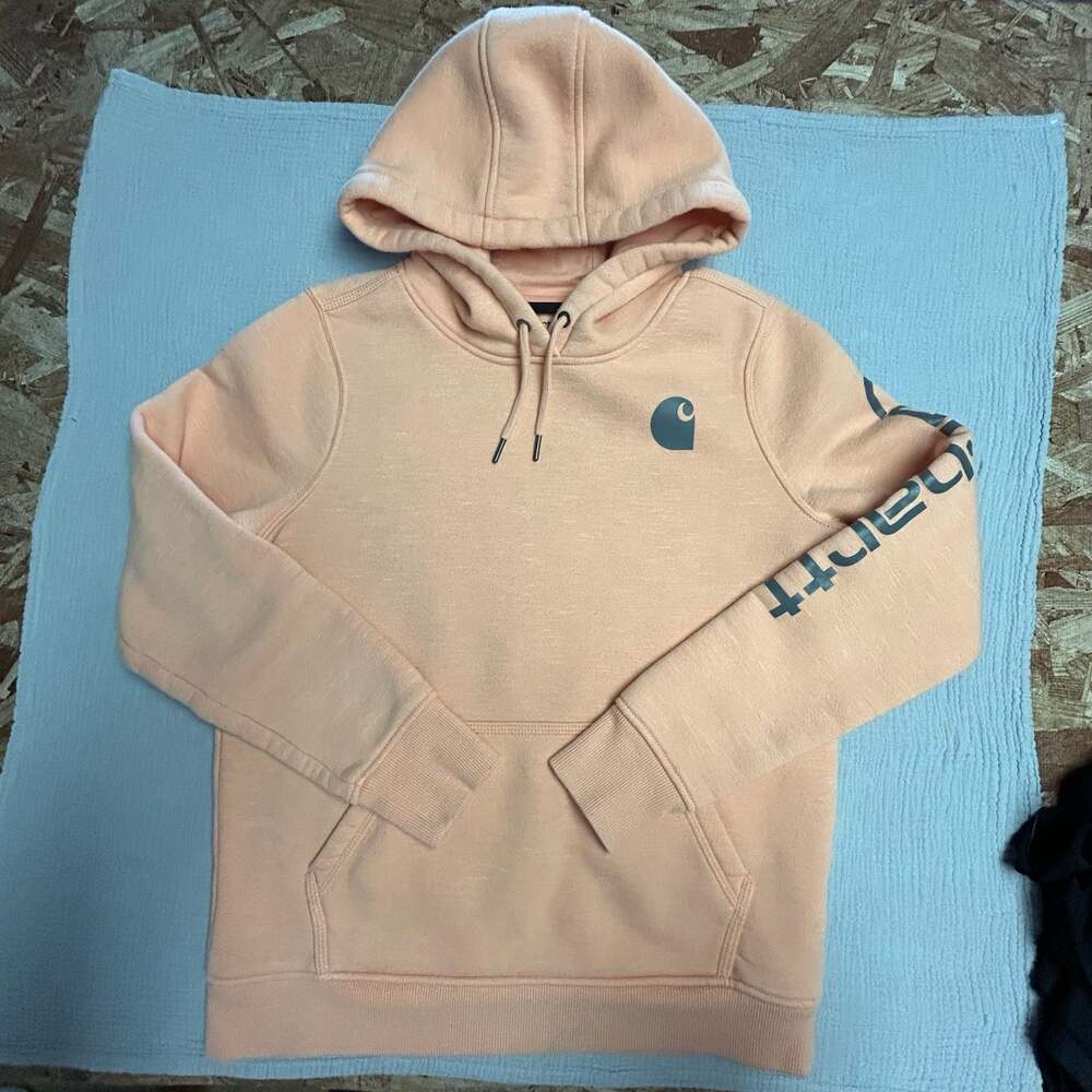 Carhartt Relaxed Fit Hoodie Peach Size M (8-10) - Picture 2 of 6